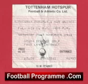 Tottenham Hotspur v Manchester United 1981 – Match Ticket