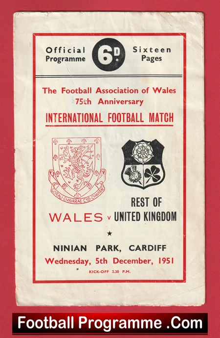 Wales v Rest Of The United Kingdom 1951 - 75th Anniversary - Image 2