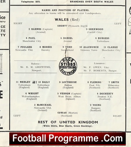 Wales v Rest Of The United Kingdom 1951 - 75th Anniversary - Image 3