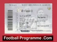 West Bromwich Albion v Manchester United 2009 – Football Ticket