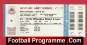 West Ham United v Manchester United 2016 – Football Ticket