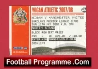 Wigan Athletic v Manchester United 2008 – Football Ticket