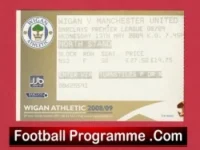 Wigan Athletic v Manchester United 2009 – Football Ticket