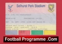 Wimbledon v Manchester United 1994 – Ticket