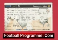 Wolves v Manchester United 2011 – Match Ticket