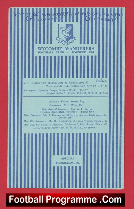 Wycombe Wanderers v Maidstone United 1963 - Image 2
