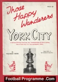 York City v Newcastle United 1955 – Souvenir + Signed Sheet