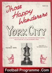 York City v Newcastle United 1955 – Souvenir + Signed Sheet