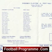 Parkway Clayton v Port Vale 1986 – Multi Signed Autographed