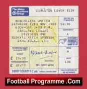 Derby County v Manchester United 1988 – Football Ticket