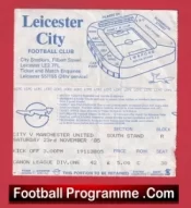Leicester City v Manchester United 1985 – Match Day Ticket