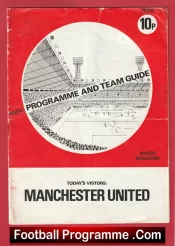 Manchester United Pirate Football Programme 1974 1975 Red