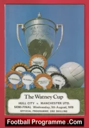 Manchester United v Hull City 1970 – Watney Cup Semi Final