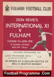 Don Revie International X1 v Fulham 1976 – Plus Brian Kidd Man Utd