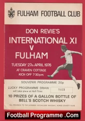 Don Revie International X1 v Fulham 1976 – Plus Brian Kidd Man Utd