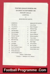 Liverpool v Manchester United 1995 – Reserves + Ryan Giggs