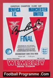 Manchester United v Benfica 1968 – European Cup Final Signed Bobby Charlton