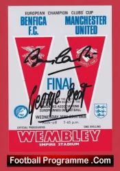 Manchester United v Benfica 1968 – European Cup Final Signed Best + Charlton