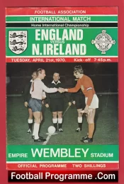 England v Northern Ireland 1970 – 100th Cap Bobby Charlton + George Best
