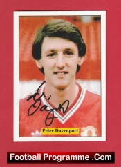 Manchester United Peter Davenport Autographed Signed Football Card Man Utd