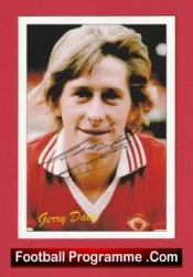 Manchester United Gerry Daily Autographed Signed Football Card Man Utd