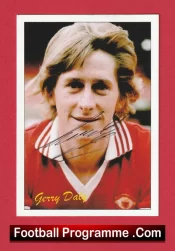 Manchester United Gerry Daily Autographed Signed Football Card Man Utd