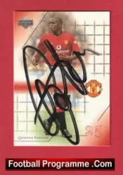Manchester United Quinton Fortune Autographed Signed Football Card Man Utd
