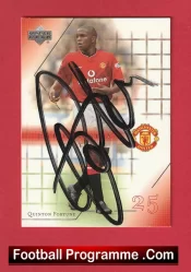 Manchester United Quinton Fortune Autographed Signed Football Card Man Utd