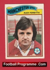 Manchester United Alex Forsyth Autograph Signed Football Card Man Utd