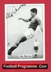Manchester United Alec Dawson Autograph Signed Football Card Man Utd