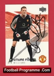 Manchester United Ben Williams Autograph Signed Football Card Man Utd