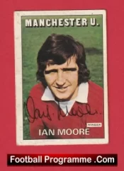 Manchester United Ian Storey Moore Autograph Signed Football Card Man Utd