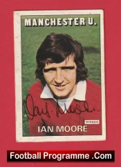 Manchester United Ian Storey Moore Autograph Signed Football Card Man Utd