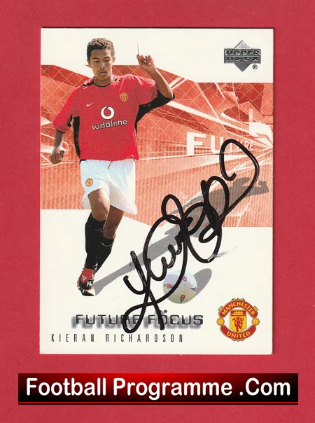 Manchester United Kieran Richardson Autograph Signed Football Card Man Utd - Image 2