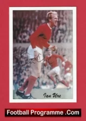 Manchester United Ian Ure Autograph Signed Football Card Man Utd