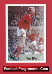 Manchester United Ian Ure Autograph Signed Football Card Man Utd