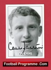 Manchester United Carlo Sartori Autograph Signed Football Card Man Utd