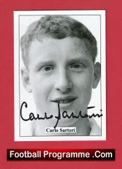 Manchester United Carlo Sartori Autograph Signed Football Card Man Utd