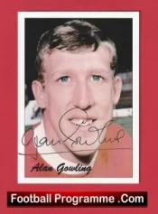 Manchester United Alan Gowling Autograph Signed Football Card Man Utd