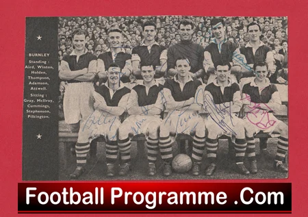Burnley Football Club Multi Autographed Signed Team Picture 1953 - 1954 - Image 2