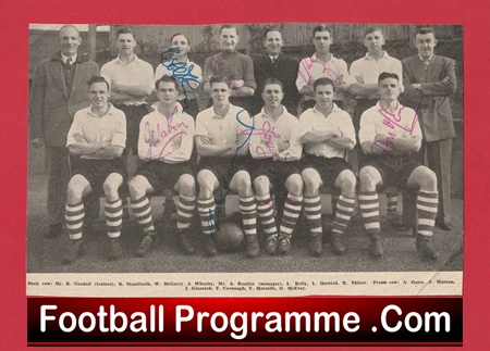 Huddersfield Town Football Club Multi Autographed Signed Team Picture 1953 - 1954 - Image 2