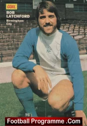 Birmingham City Bob Latchford Autograph Signed Picture