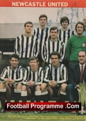 Newcastle United Football Club Multi Autographed Signed Team Picture 1970