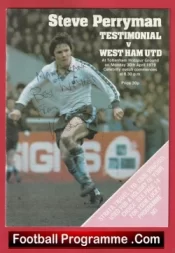 Steve Perryman Testimonial Benefit Match Tottenham Hotspur 1979 Signed