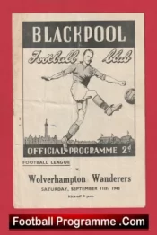 Blackpool v Wolves 1948 – 1940s Programme