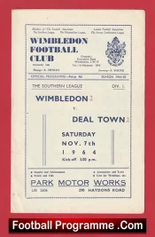 Wimbledon v Deal Town 1964 + Press Cutting