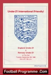 England v Norway 1980 – Under 21 match at Southampton
