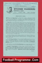 Wycombe Wanderers v Bonn 1964 – Single Sheet Germany