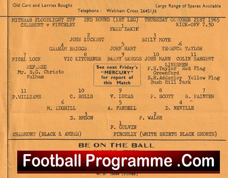 Cheshunt v Finchley 1965 - Image 3