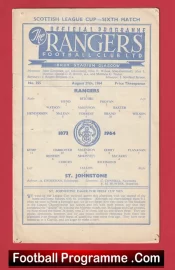 Glasgow Rangers v St Johnstone 1964 – Scotland